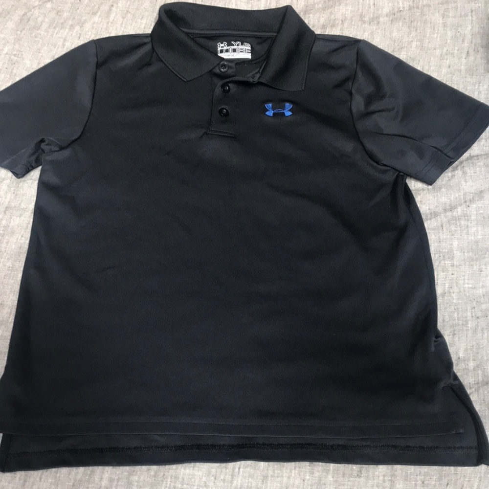 Boys size Large Under Armor heat gear polo shirt